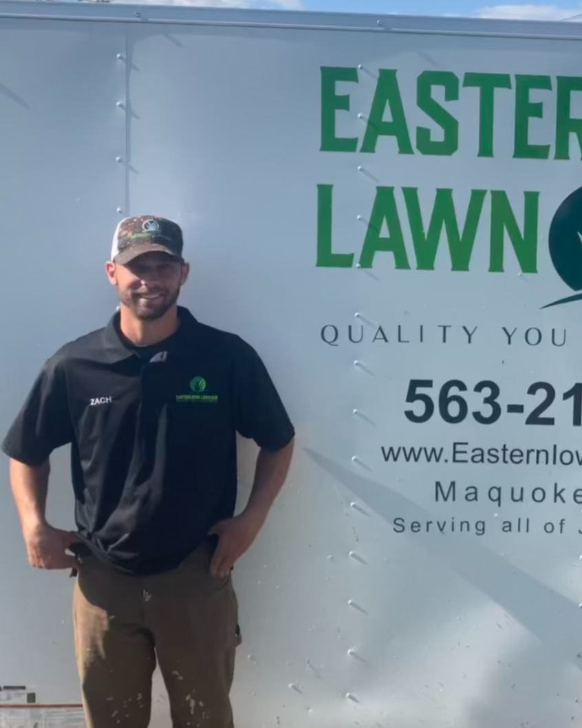 Zach Lucas, owner of Eastern Iowa Lawn Care